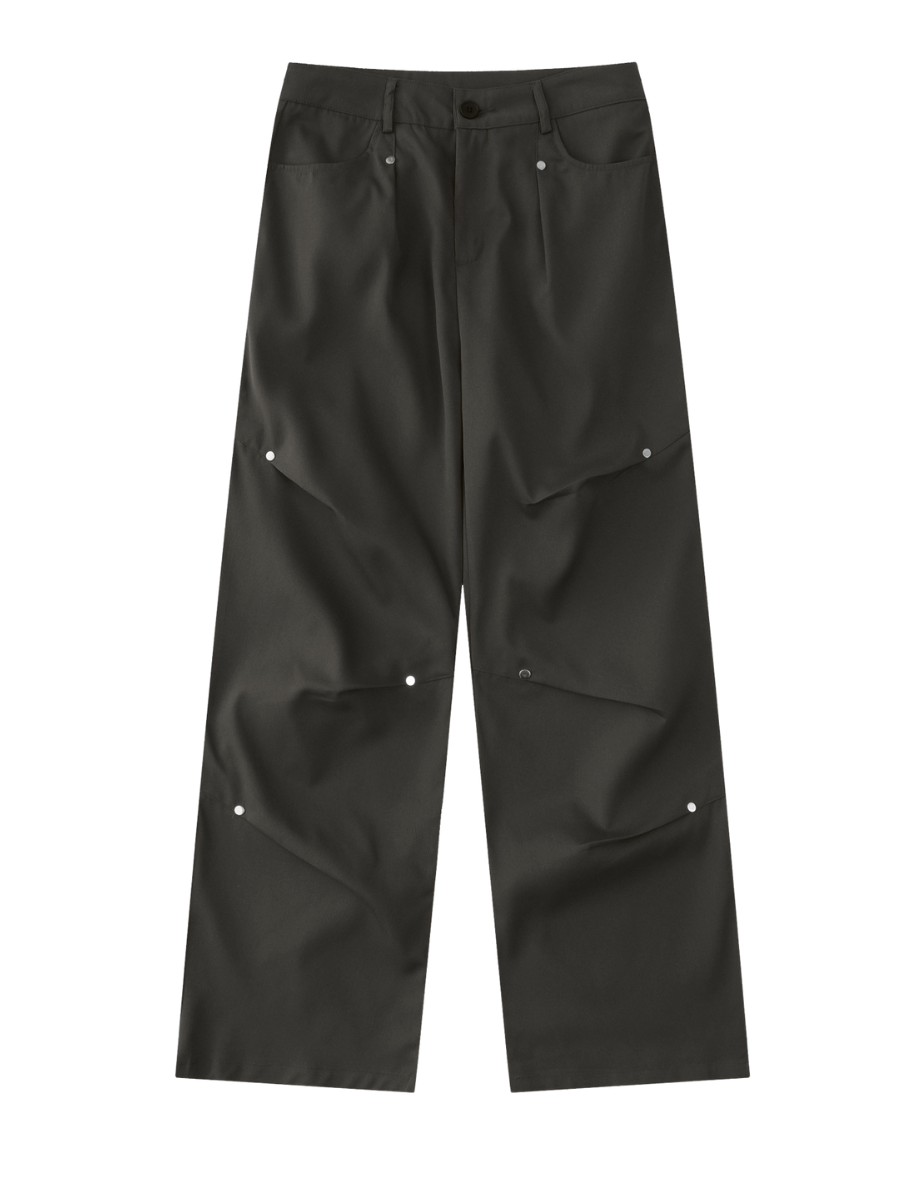 Street Rivet Thin Straight Pants