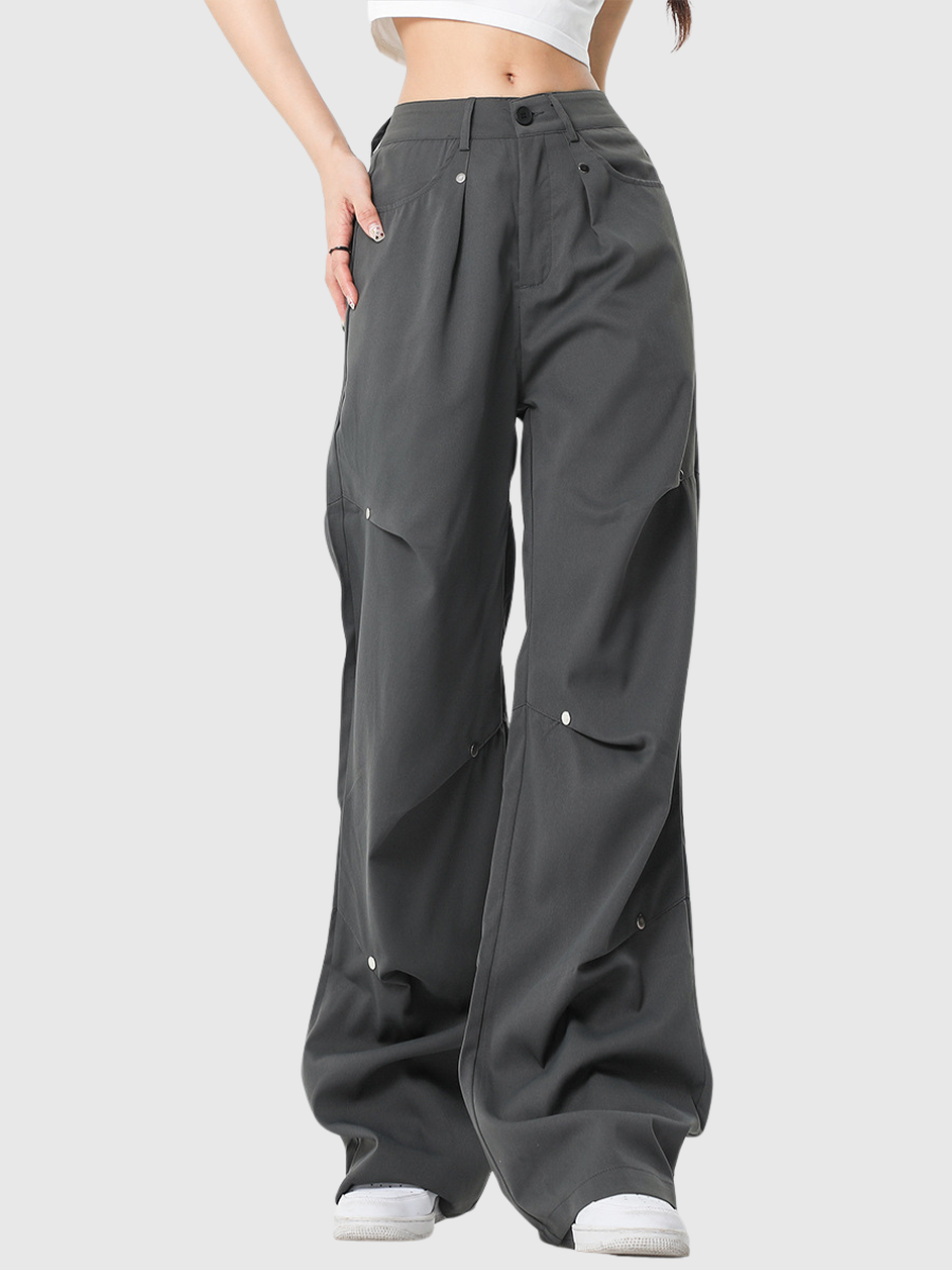 Street Rivet Thin Straight Pants