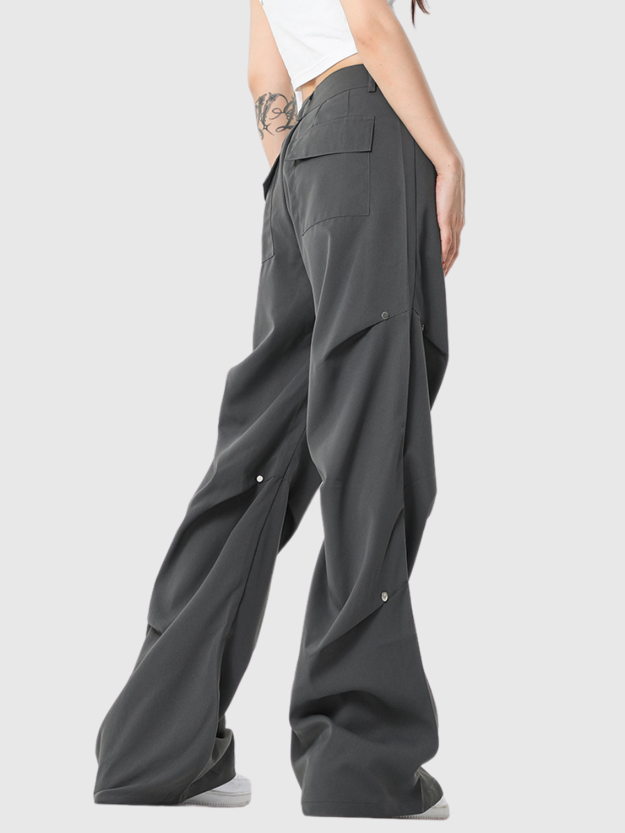 Street Rivet Thin Straight Pants