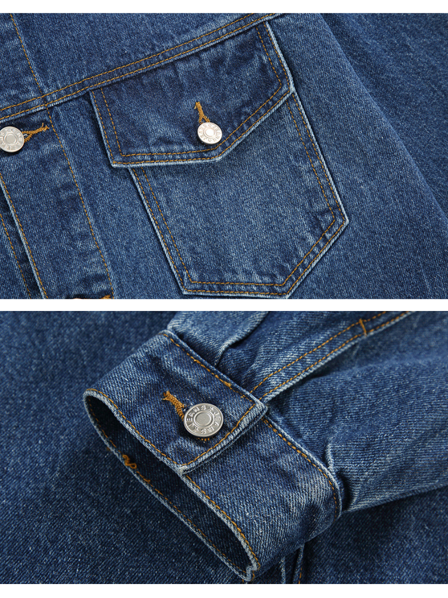 Street Vintage Washed Denim Jacket